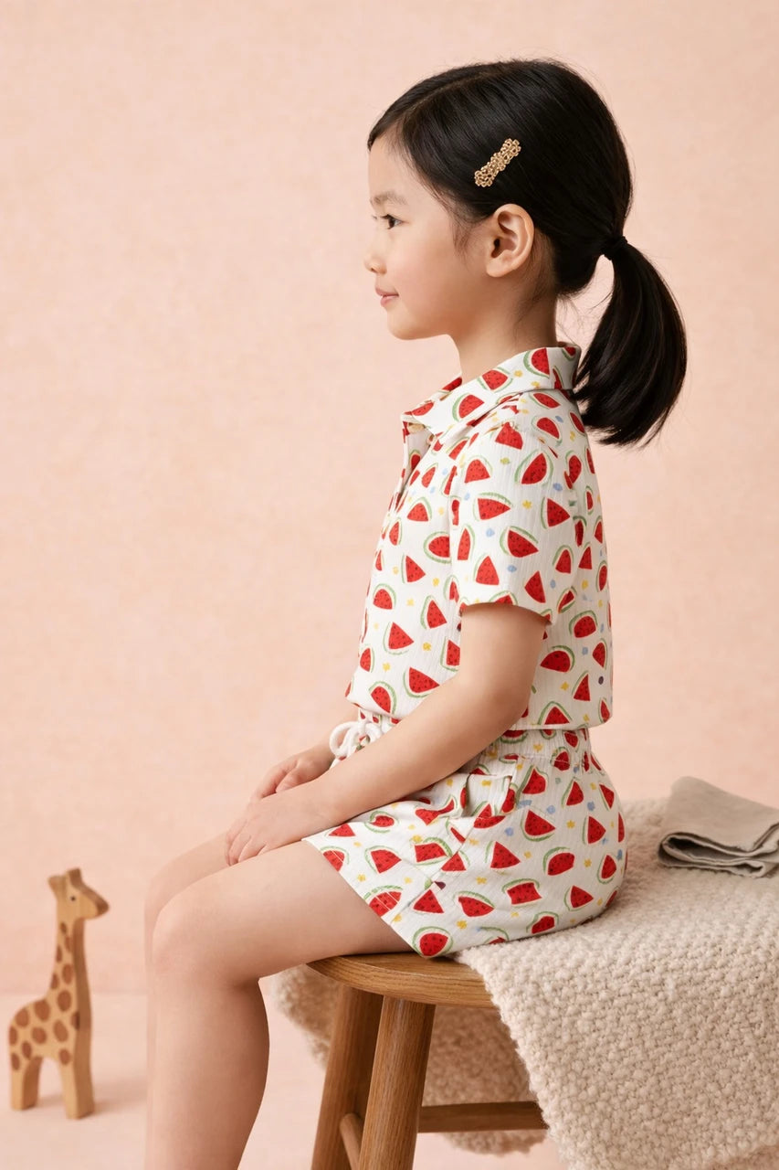 Pink Bloom And Melon Bloom Coord Set
