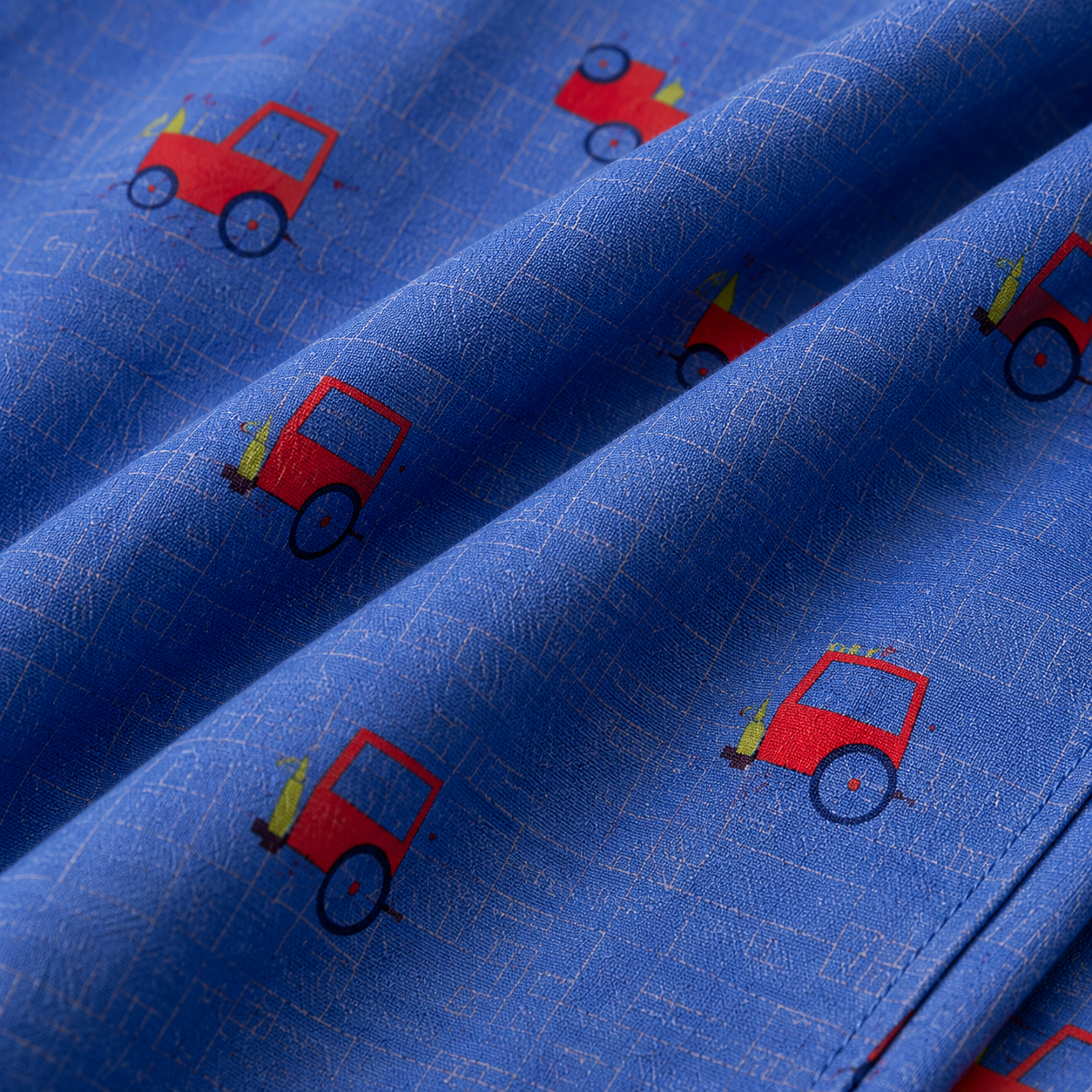 Little Wheels Printed Cotton Shirt for Baby Boys