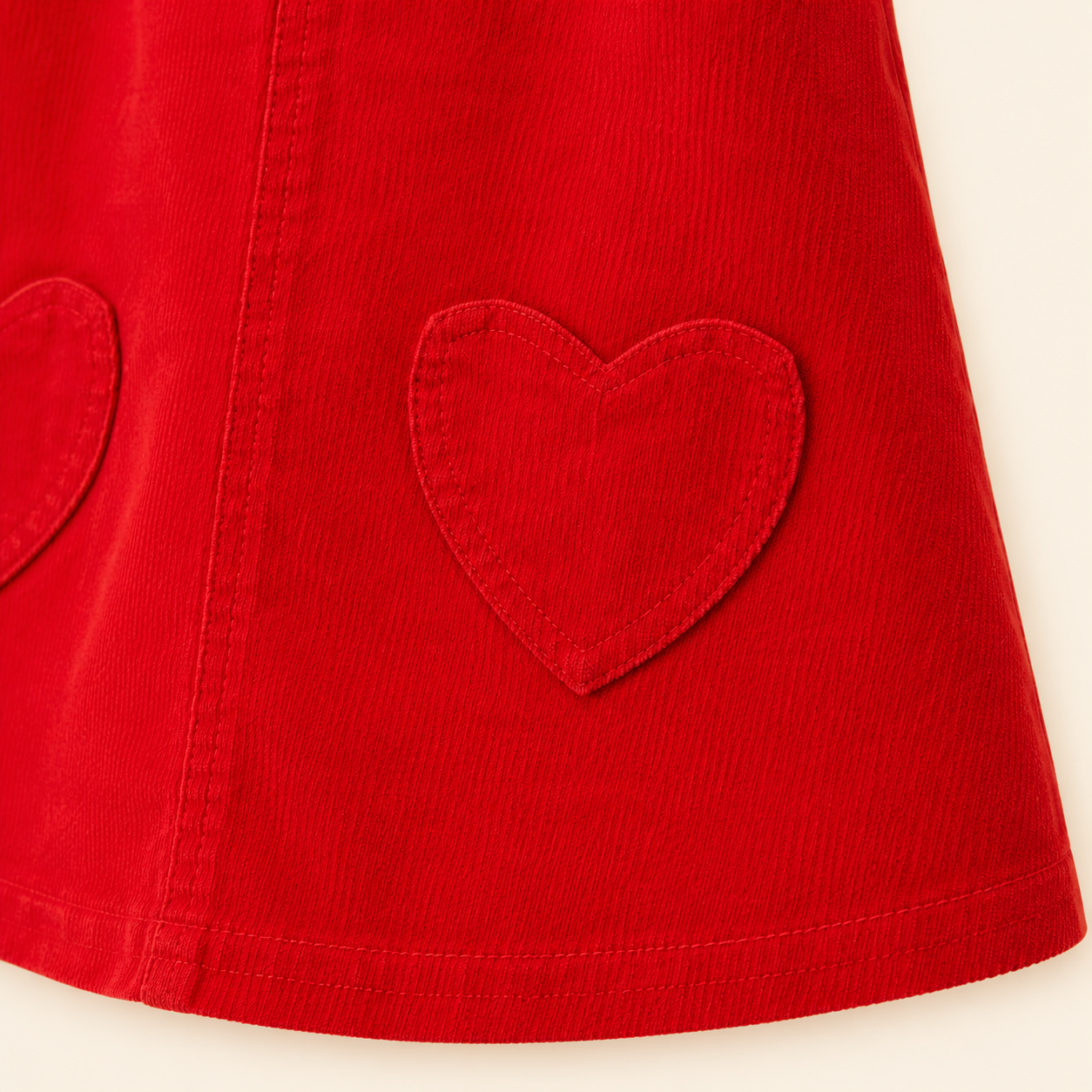 Blush Heart Pinafore & Cherry Cord Pinafore Pink