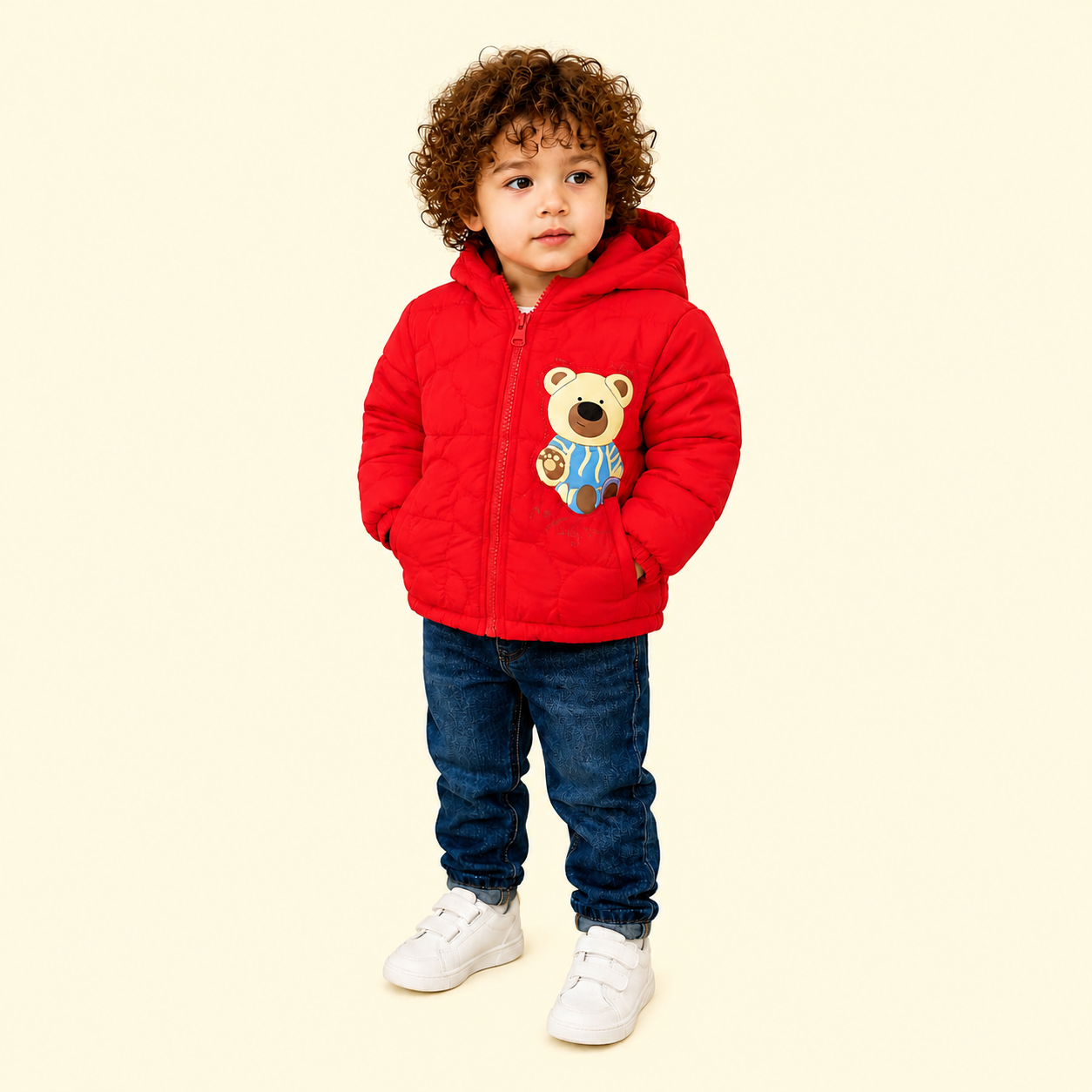Bear Quilted Hooded Jacket