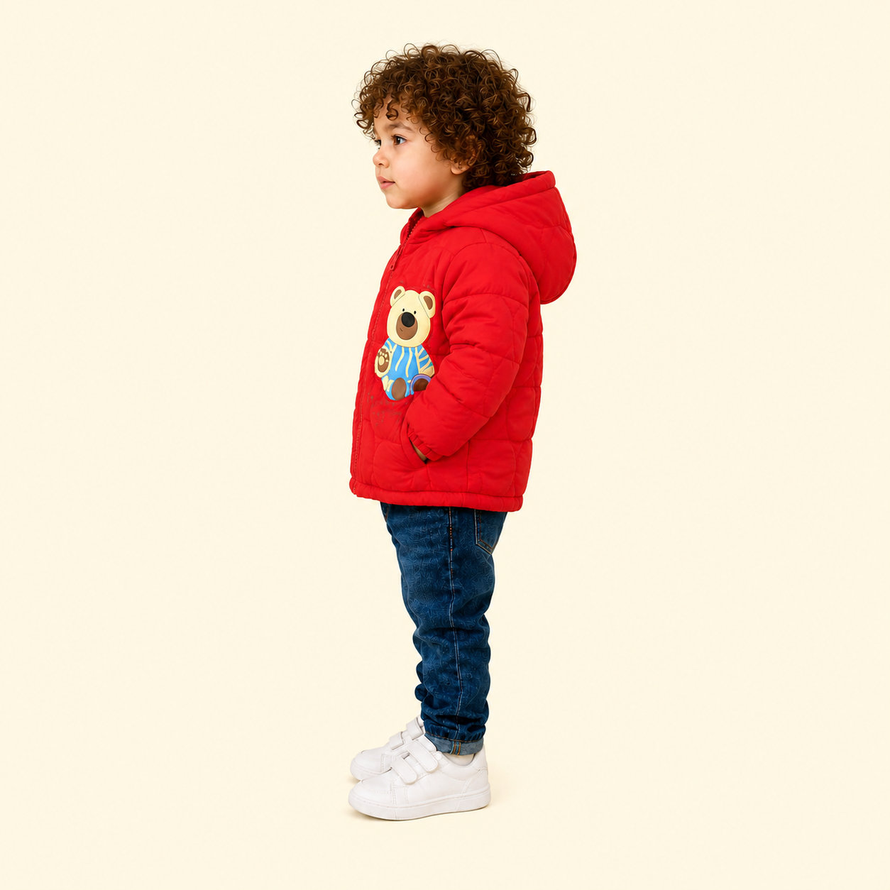 Bear Quilted Hooded Jacket