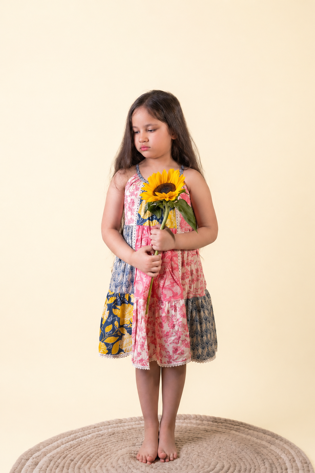 Mammabub Girls Cotton Printed Dress