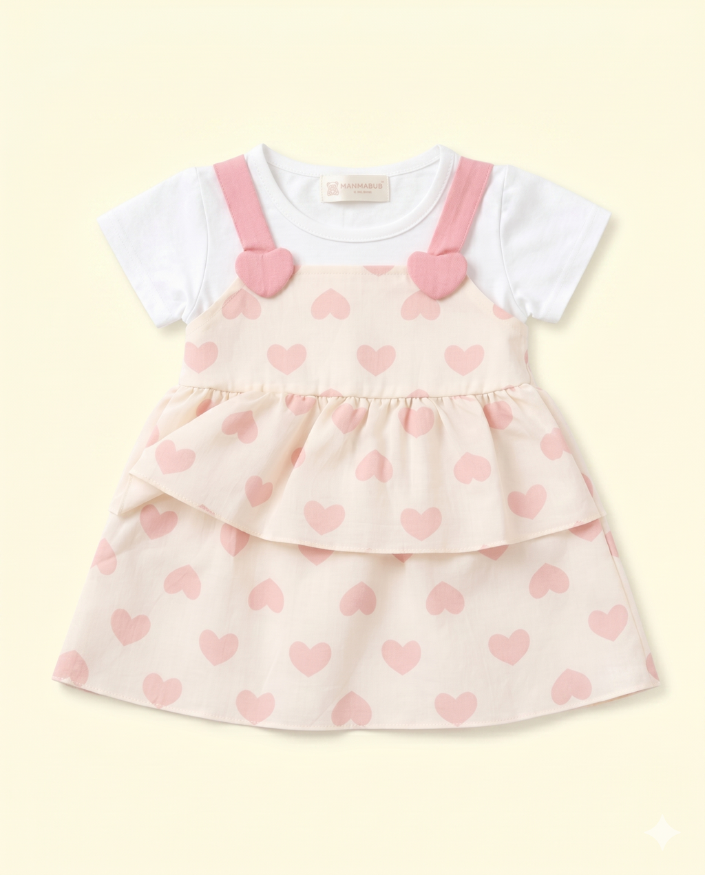 Pastel Heart Dress For Baby Girls