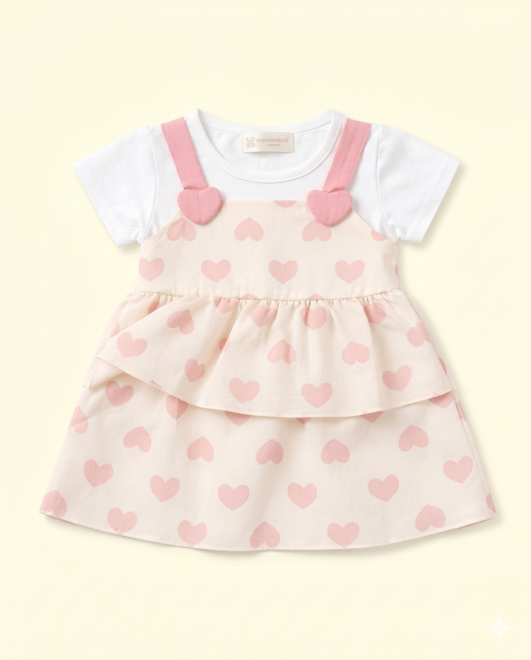 Pastel Heart Dress For Baby Girls