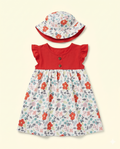 Poppy Bloom Dress With Cap
