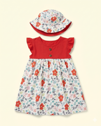 Poppy Bloom Dress With Cap