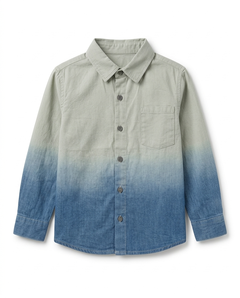 Kids Ombre Shirt – Stylish Cotton Button-Down