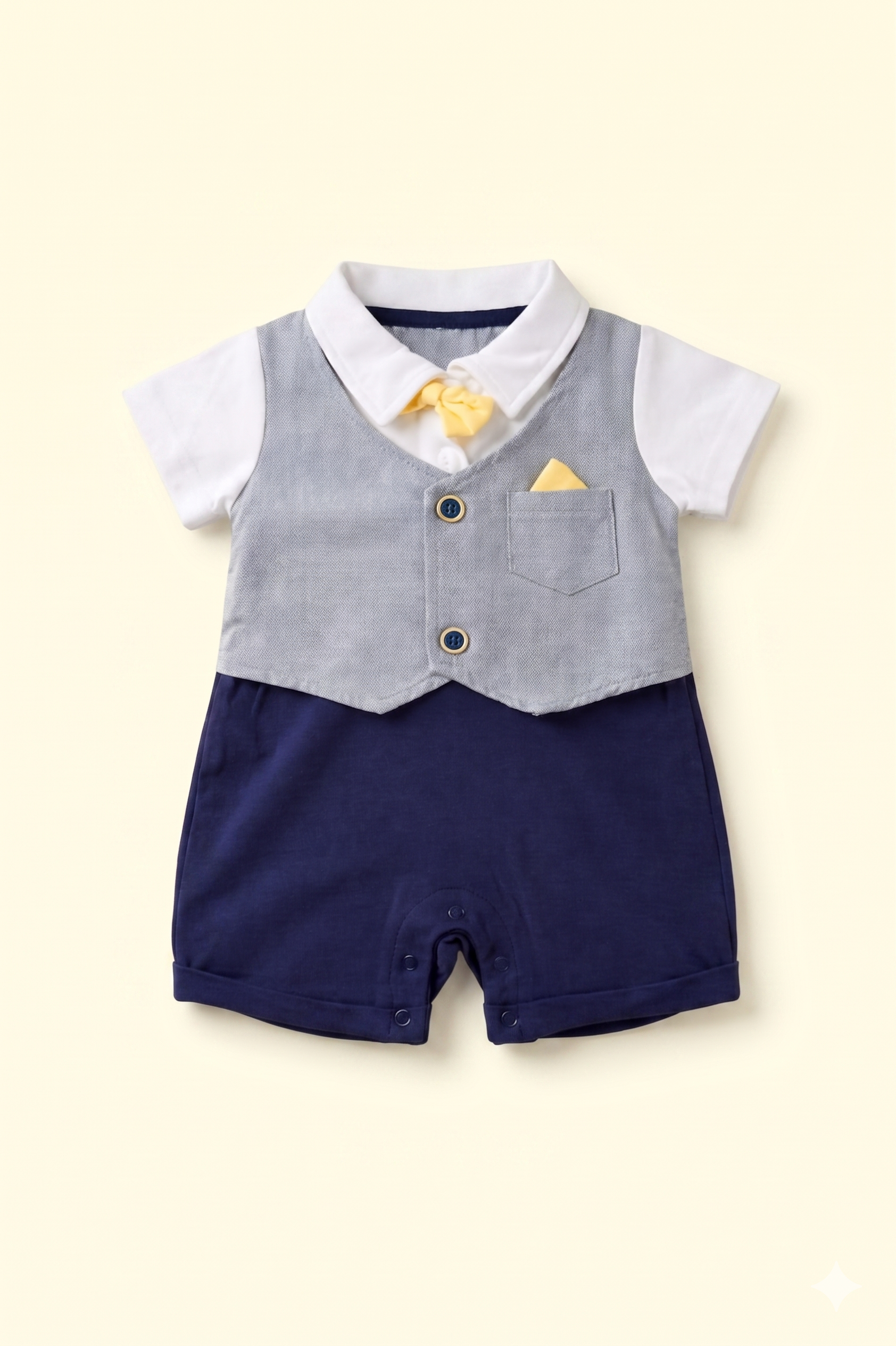 Little Gentleman Bow Romper