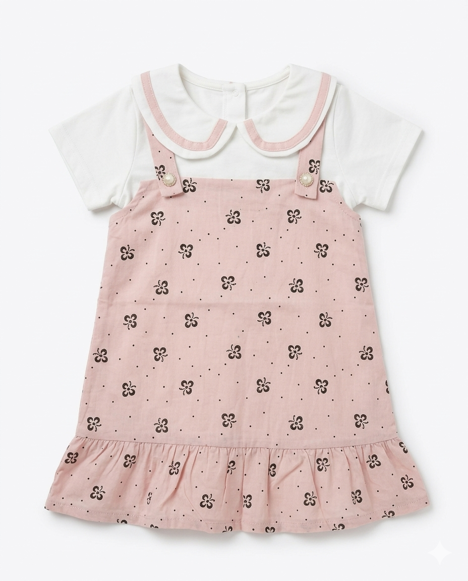 Blush Glitter Collar Dress