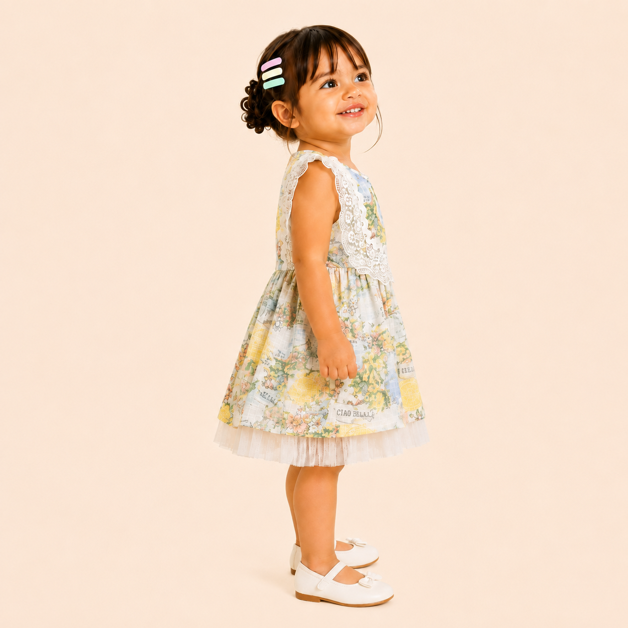 Limonella Floral Lace Princess Dress for Baby Girls