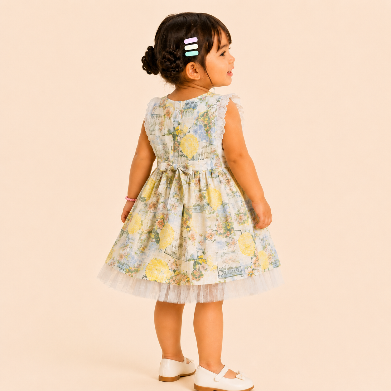 Limonella Floral Lace Princess Dress for Baby Girls
