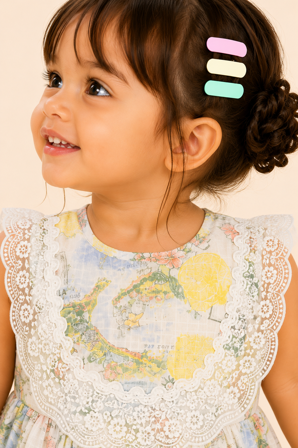 Limonella Floral Lace Princess Dress for Baby Girls
