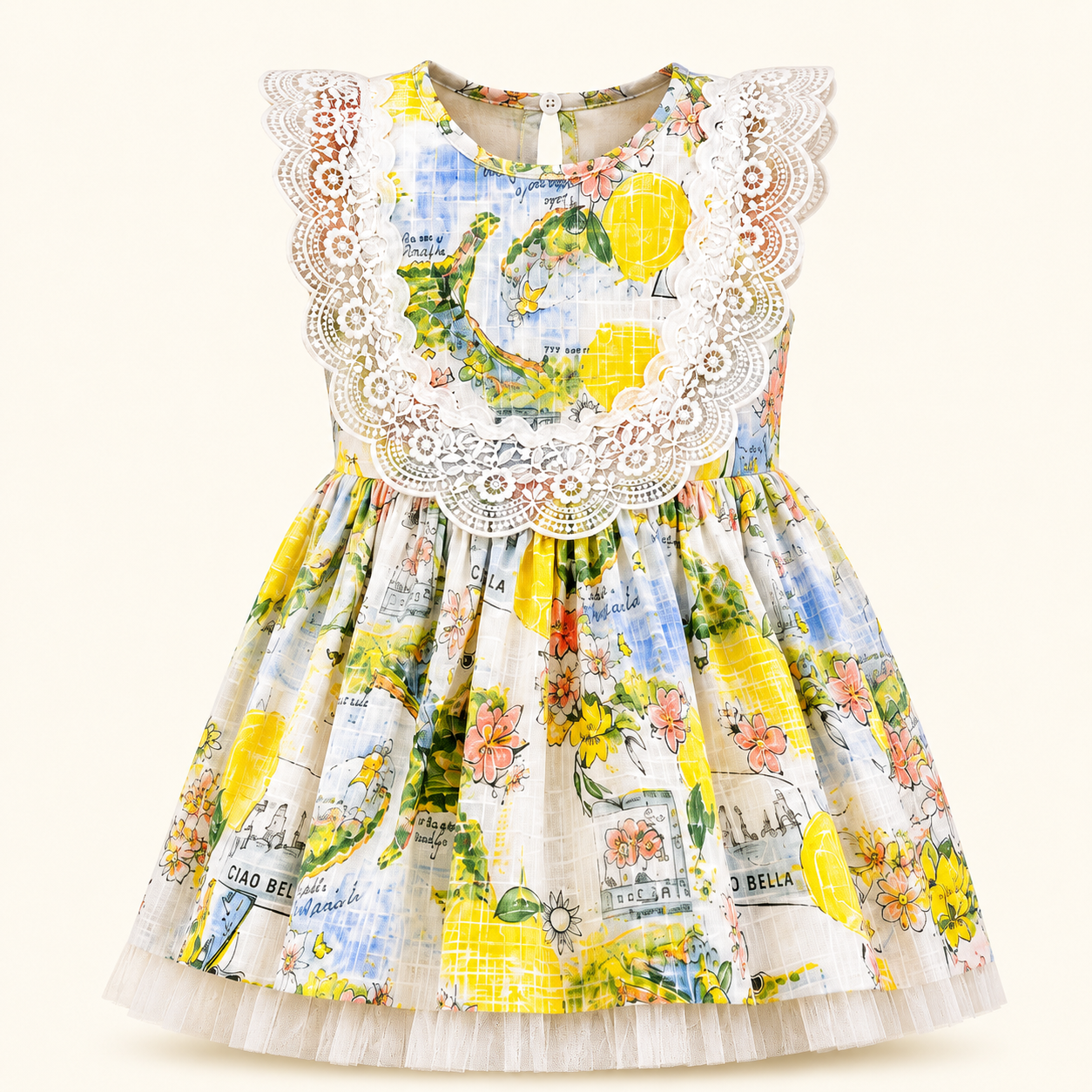 Limonella Floral Lace Princess Dress for Baby Girls