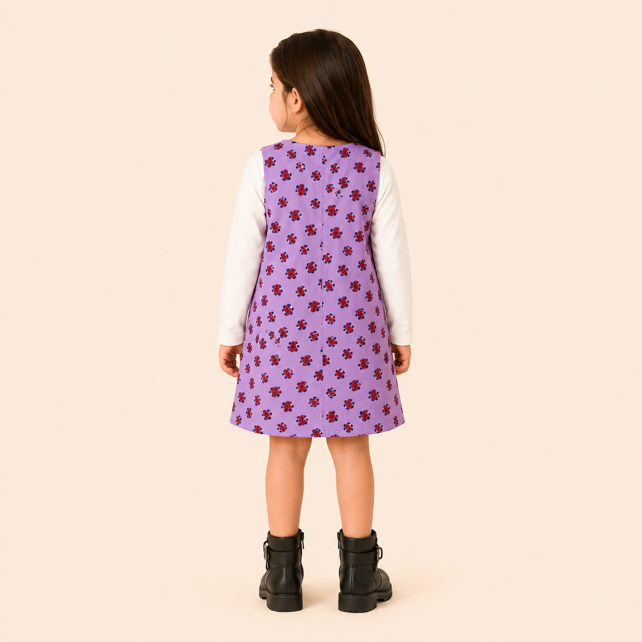 Blush Heart Pinafore & Cherry Cord Pinafore Pink