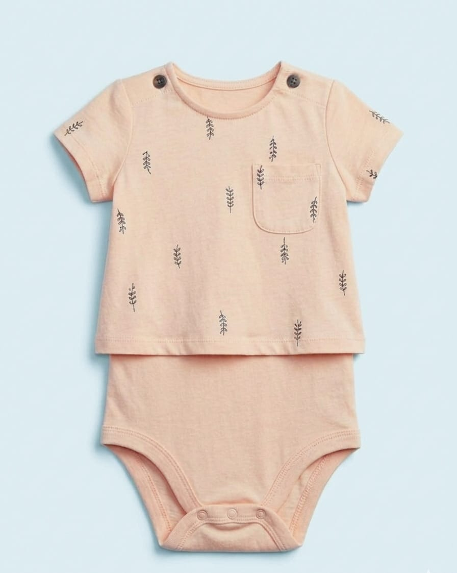 Little leaf layered Baby Soft Bodysuit
