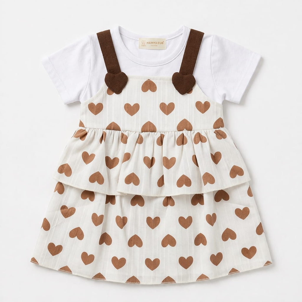 Pastel Heart Dress For Baby Girls
