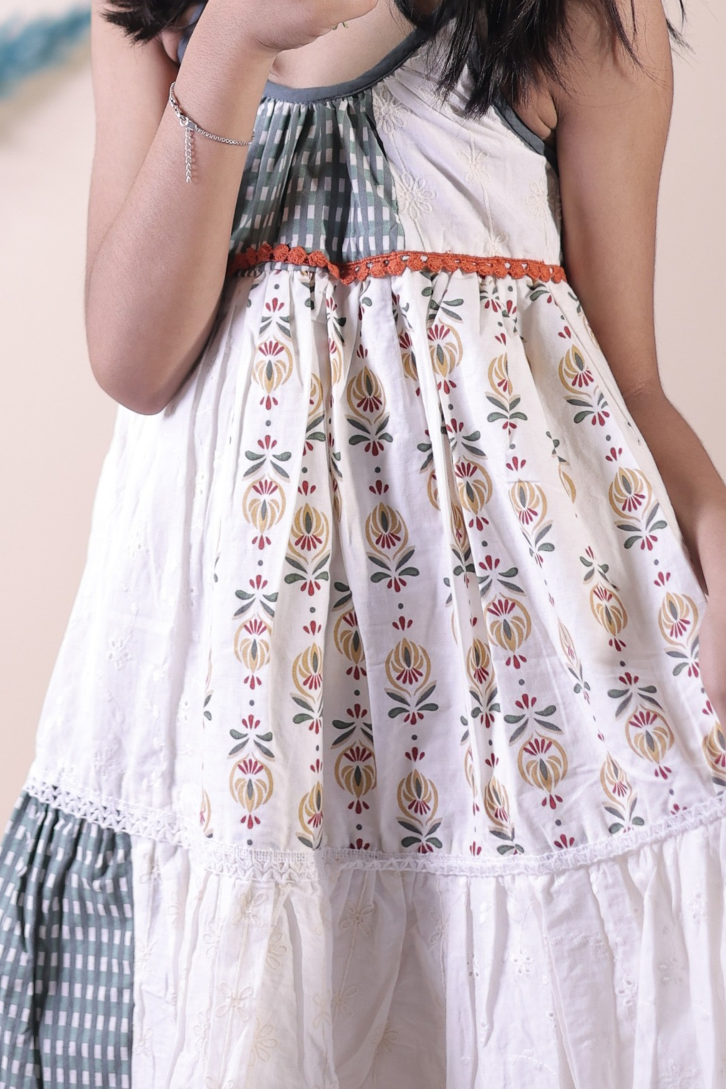 Mammabub Girls Cotton Printed Dress
