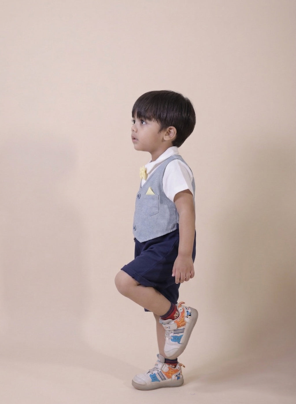 Little Gentleman Bow Romper