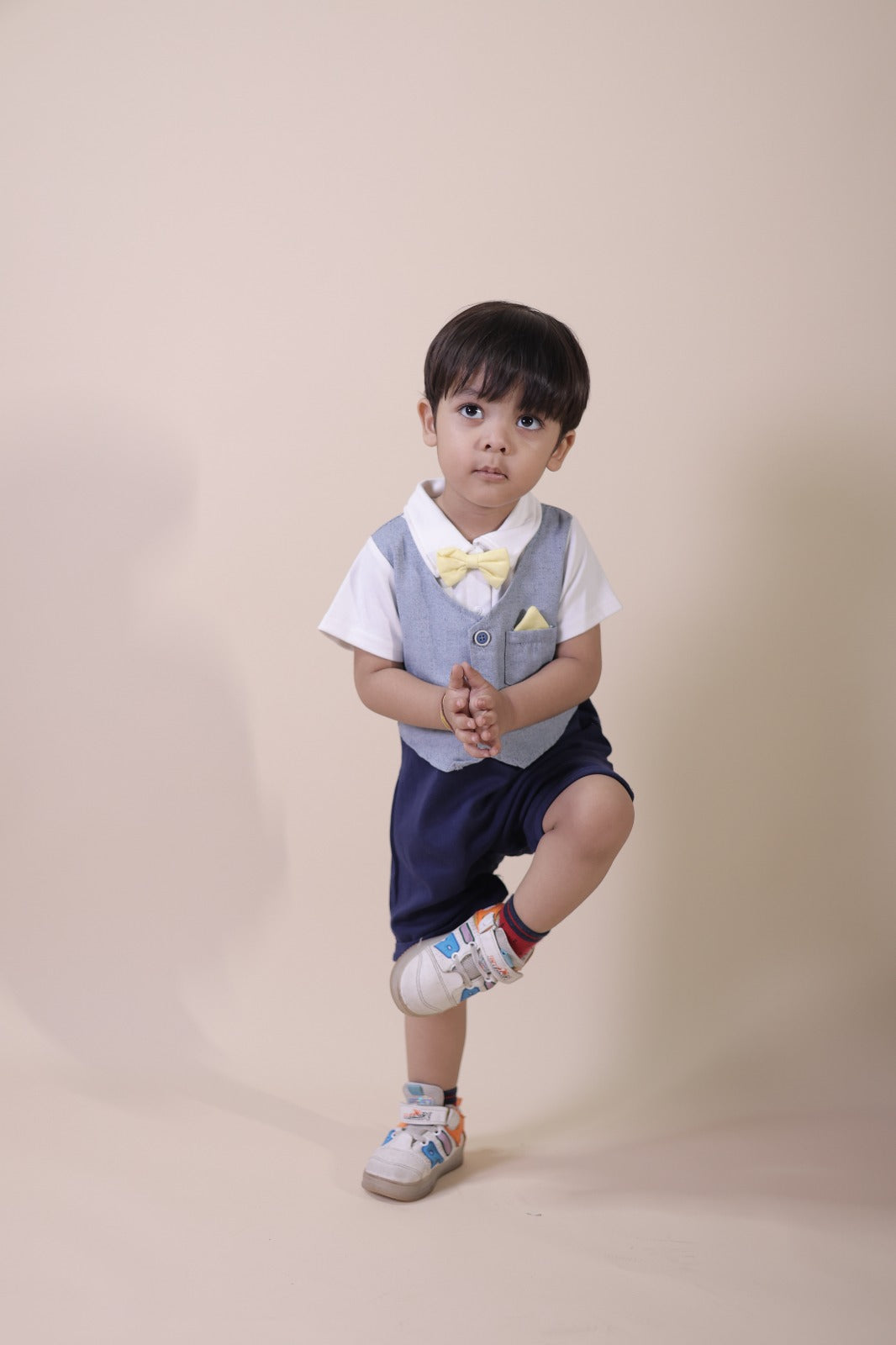 Little Gentleman Bow Romper