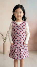 Blush Heart Pinafore & Cherry Cord Pinafore