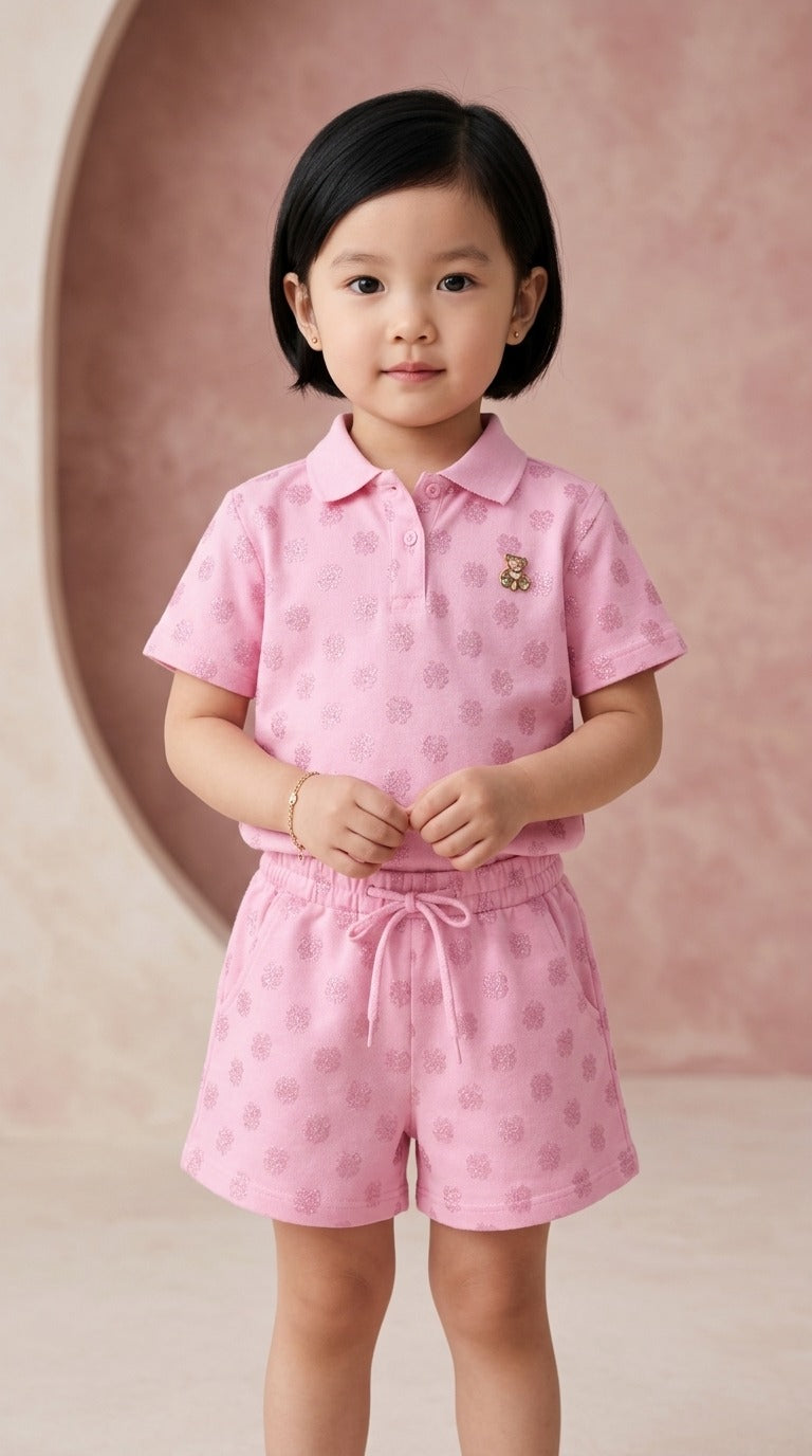 Pink Bloom And Melon Bloom Coord Set